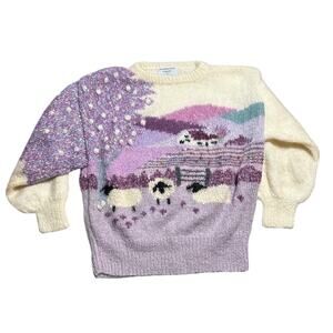 Vintage Susie Lee The Covent Garden Collection Hand Knit Sweater - Read